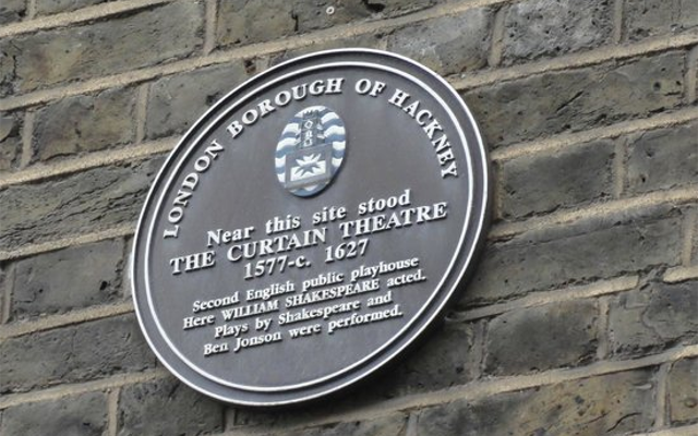 Curtain Theatre plaque London
