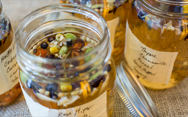 mason jar homemade gin