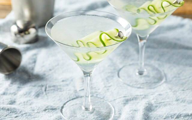 Wasabi and cucumber martini recipe