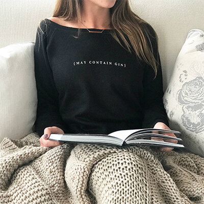 Treat: “May Contain Gin” Ladies’ Jumper £30, Not on the High Street