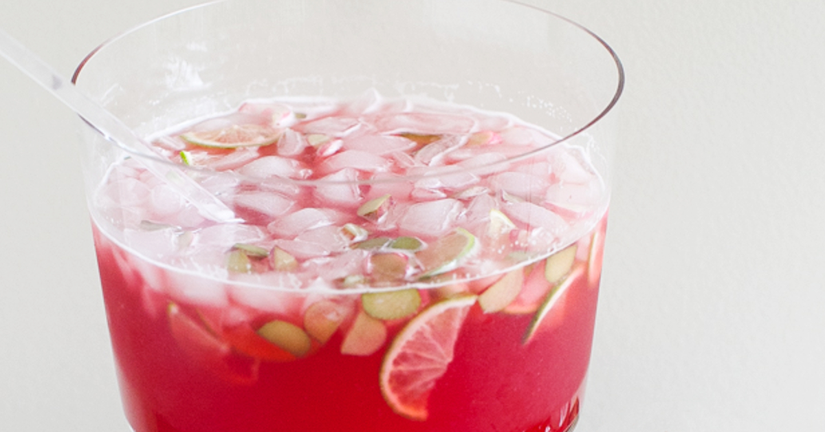 Raspberry Rhubarb Colins Gin Pitcher