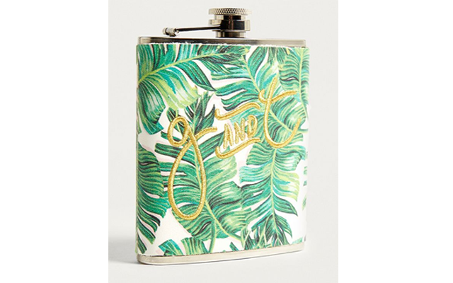 Palm leaf hipflask