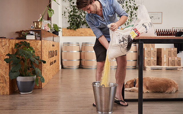 Andre at work in the distillery