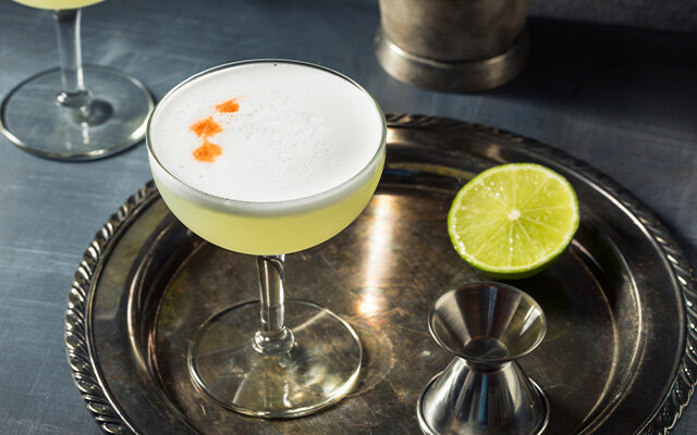 Gin Sour Angostura bitters and gin cocktail