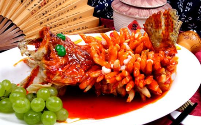 Sweet and sour mandarin fish from china