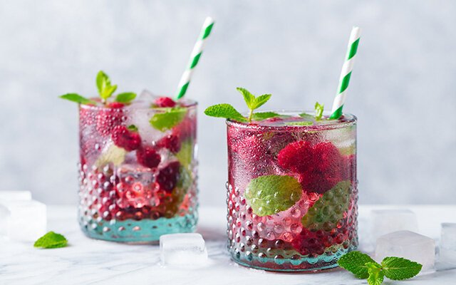 Pink Gin Fruity Cocktail
