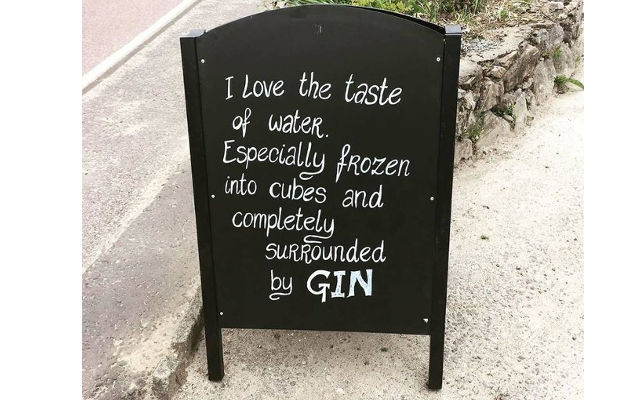 Funny pub chalkboard