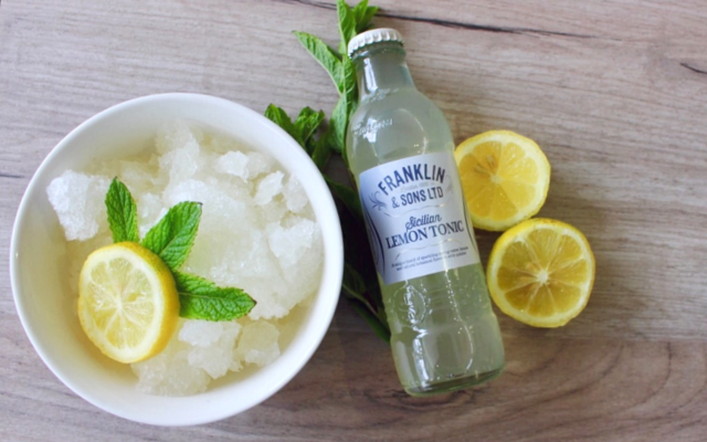 Lemon and Franklins lemon tonic granita