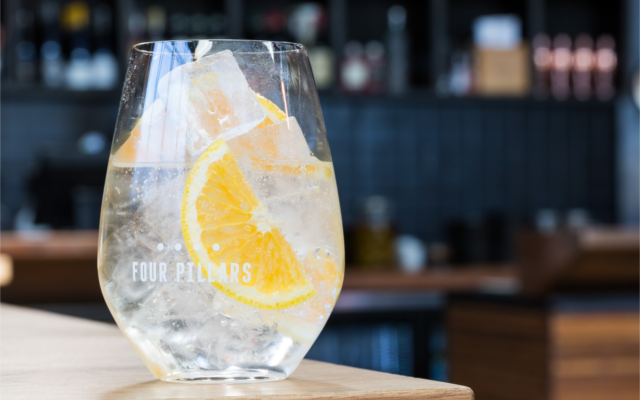 Four pillars gin and tonic G&T cocktail