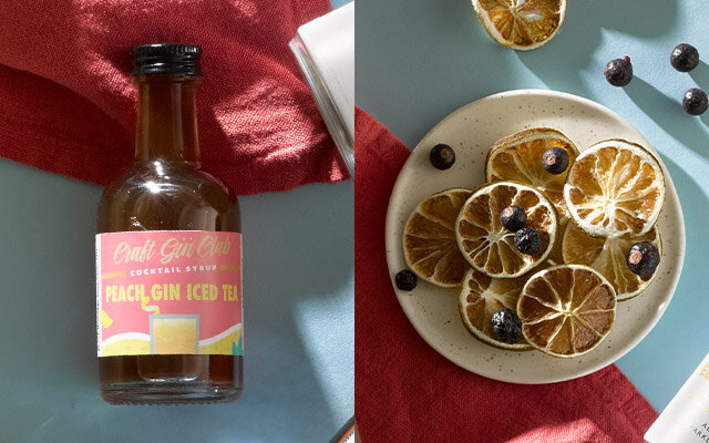 Cocktail syrup and garnish