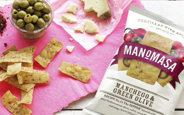 Manomasa Manchego Green Olive tortilla crisps