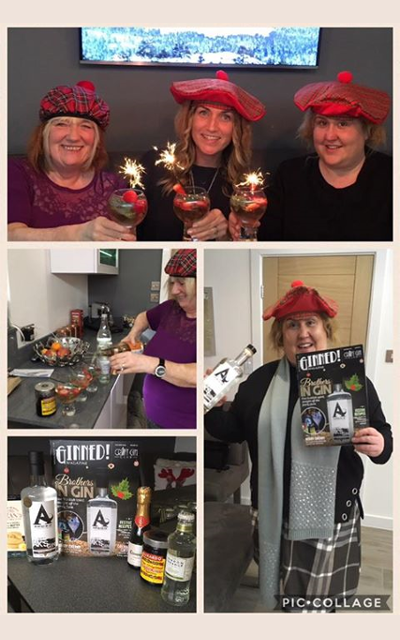 Ginstagram December Christmas Craft Gin Club box runner up scottish hats