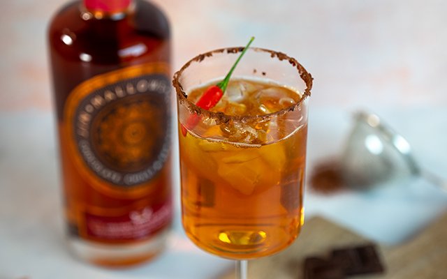 Chocolate gin and tonic