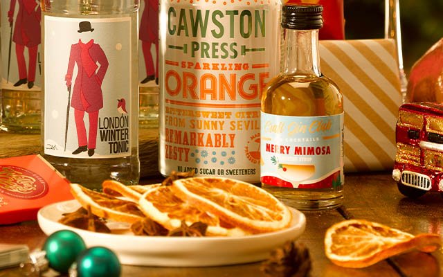 cocktail syrup and garnishes