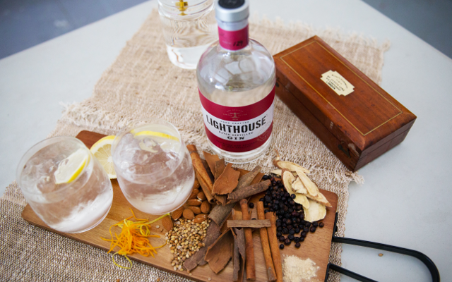 Lighthouse gin with spices and gin and tonics