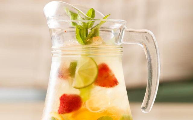 Pineapple and sage gimlet gin cocktail