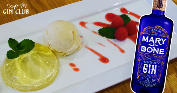 Gin and Tonic G&T Marylebone Gin Ice Cream and Elderflower Jelly