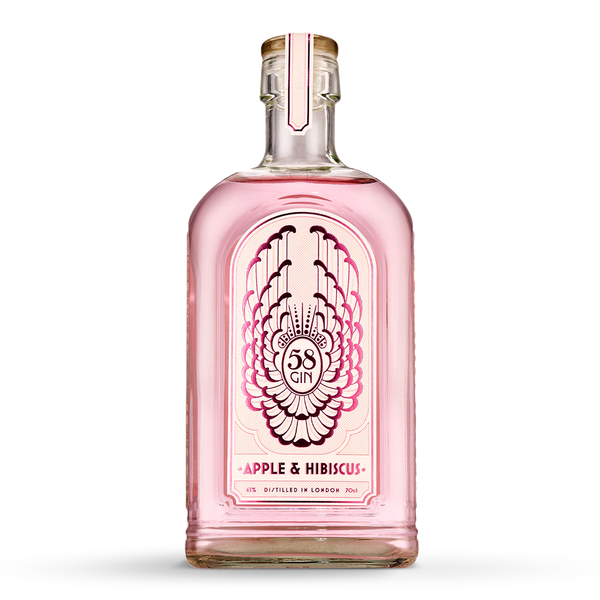 apples and hibiscus flowers gin
