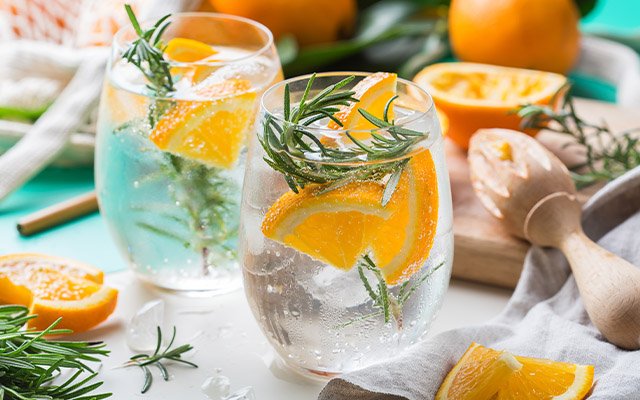 Tonic water with quinine