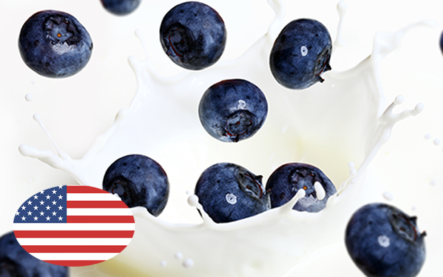 blueberries and cream
