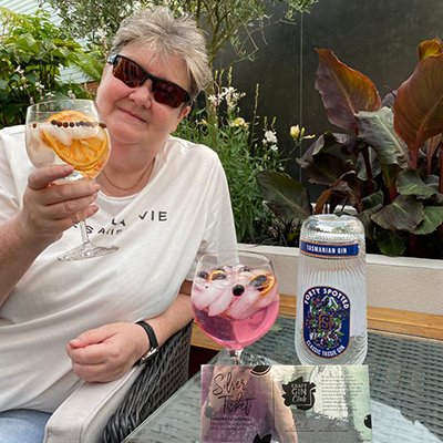 Chilled with gin 