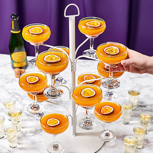 White cocktail tree stand
