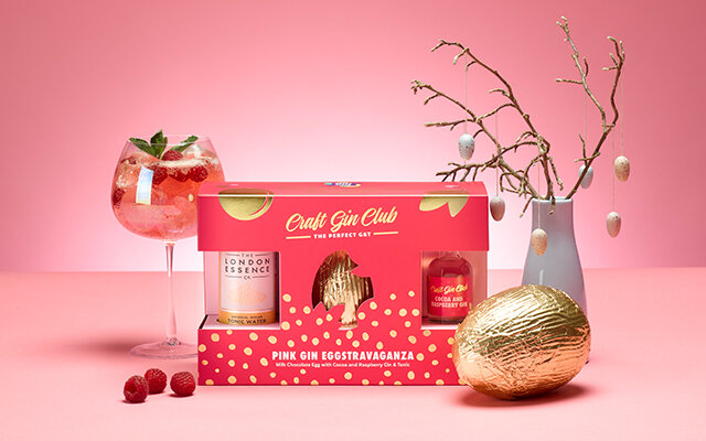 The Pink Gin Eggstravaganza: Cocoa & Raspberry Gin, perfectly paired tonic, and a milk chocolate egg! Shop now >>