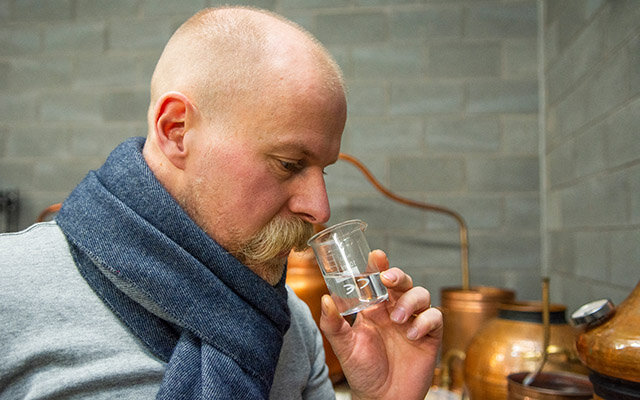 Gin tasting is a serious business at the Ludlow distillery!
