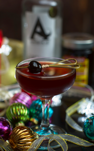 Cherry Martinez luxardo gin cocktail