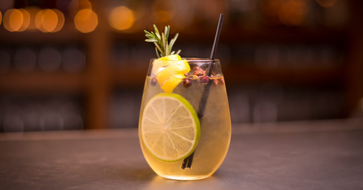 Lemon Verbena Gin Gimlet Cocktail