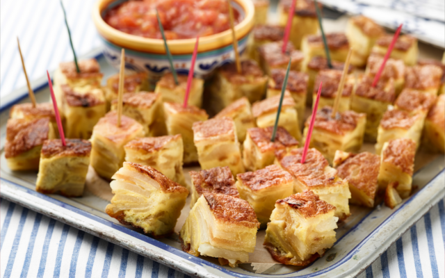 Tortilla Espanola Spanish Omelette Tapas with Gin and Tonic