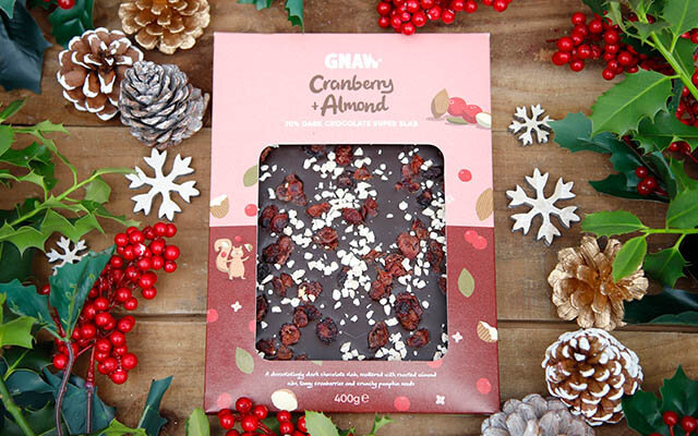 Gnaw’S Cranberry & Almond Dark Chocolate Super Slab