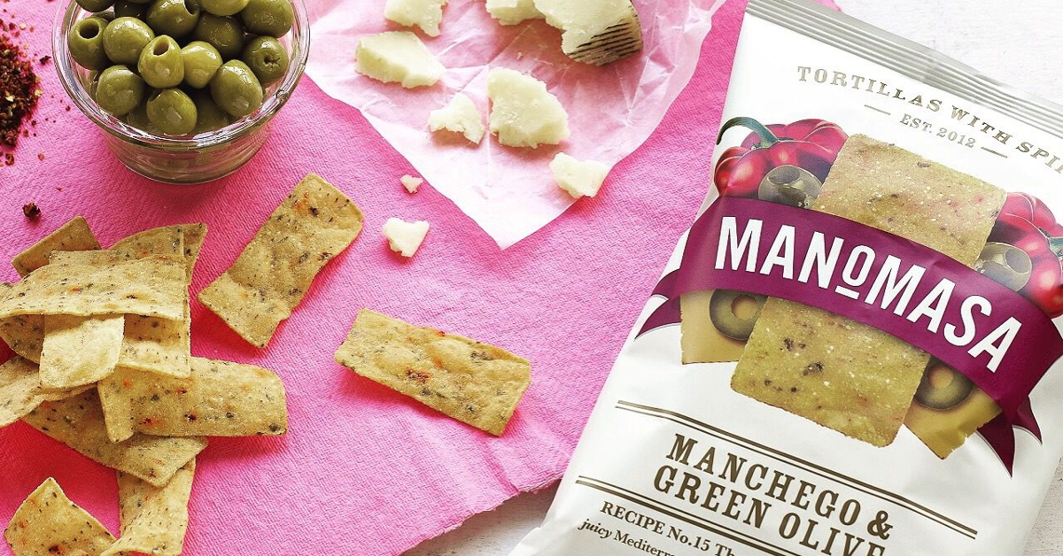 Manomasa Manchego & Green Olive tortilla chips