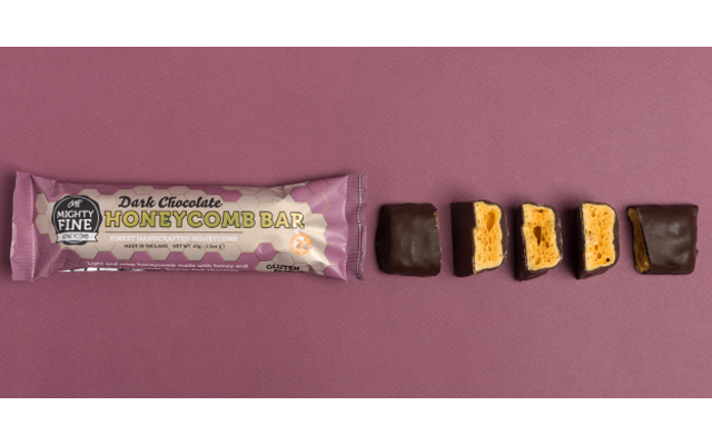 Mighty fine honeycomb bar dark chocolate