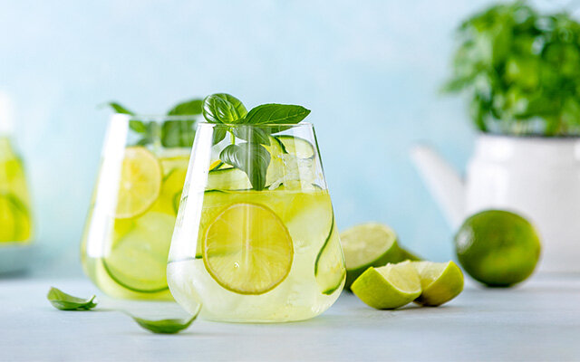 Cucumber, Basil & Lime G&T