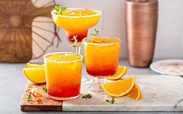 Layered tropical cocktail