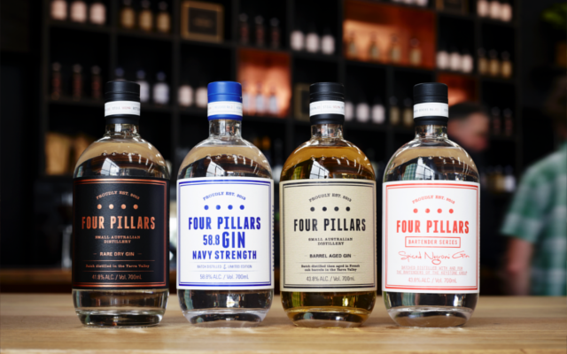Four Pillars Gin variations navy negroni oak aged