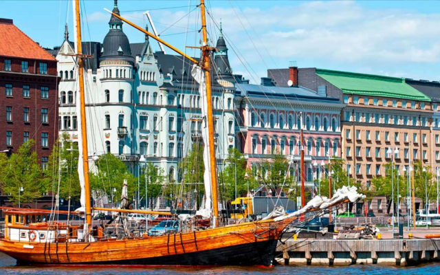 Helsinki Finland old market hall beautiful port