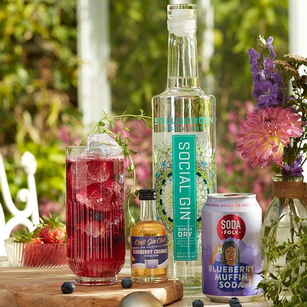 Craft Gin Club's September 2022 Cocktail of the Month, the Blueberry Crumble