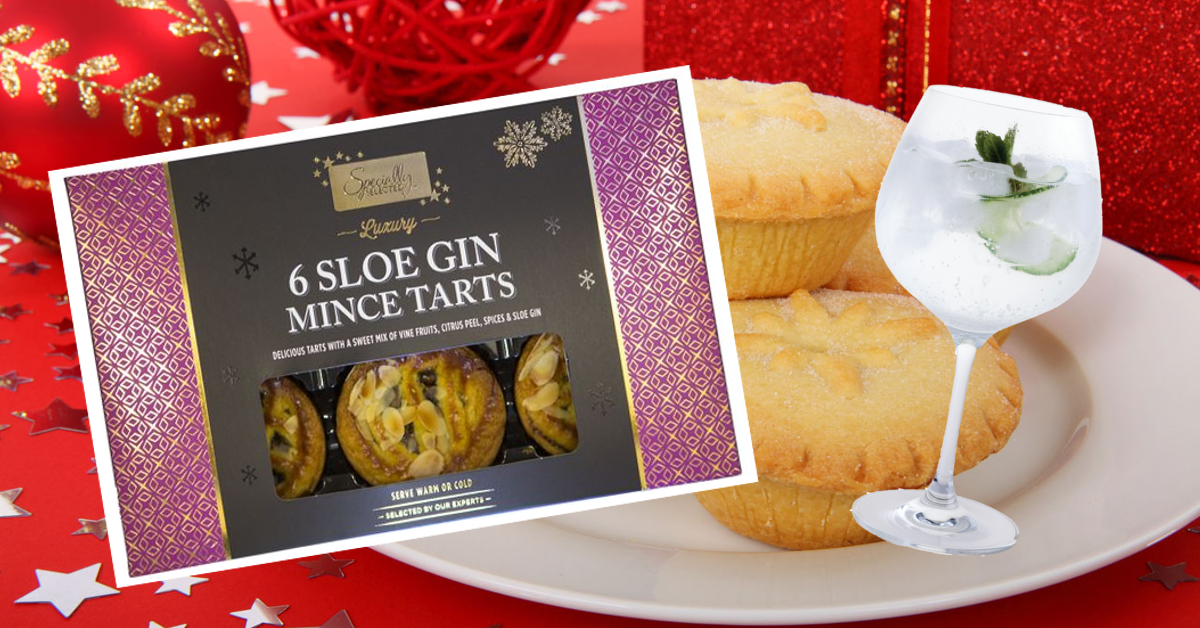 Aldi sloe gin Christmas mince pies