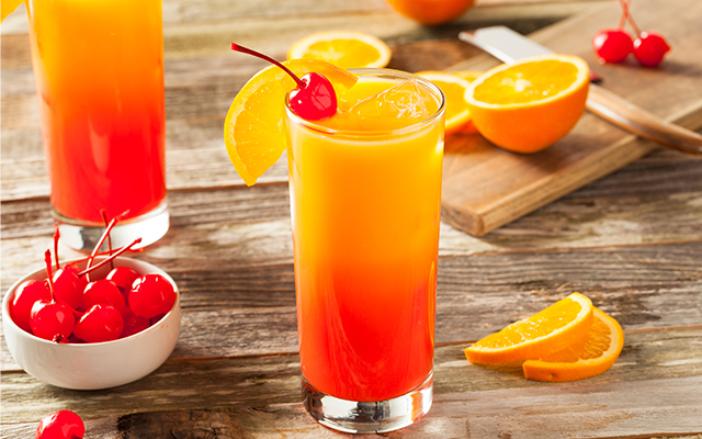 Try our ginny take on the Tequila Sunrise
