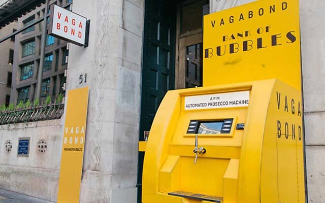 The APM - Automated Prosecco Machine - at the Bank of Bubbles. Image: Vagabond