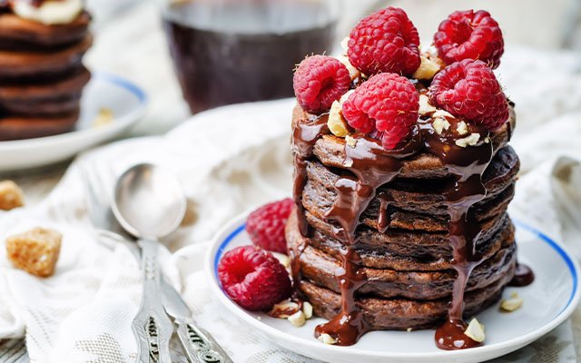 Easy banana pancake recipe with chocolate