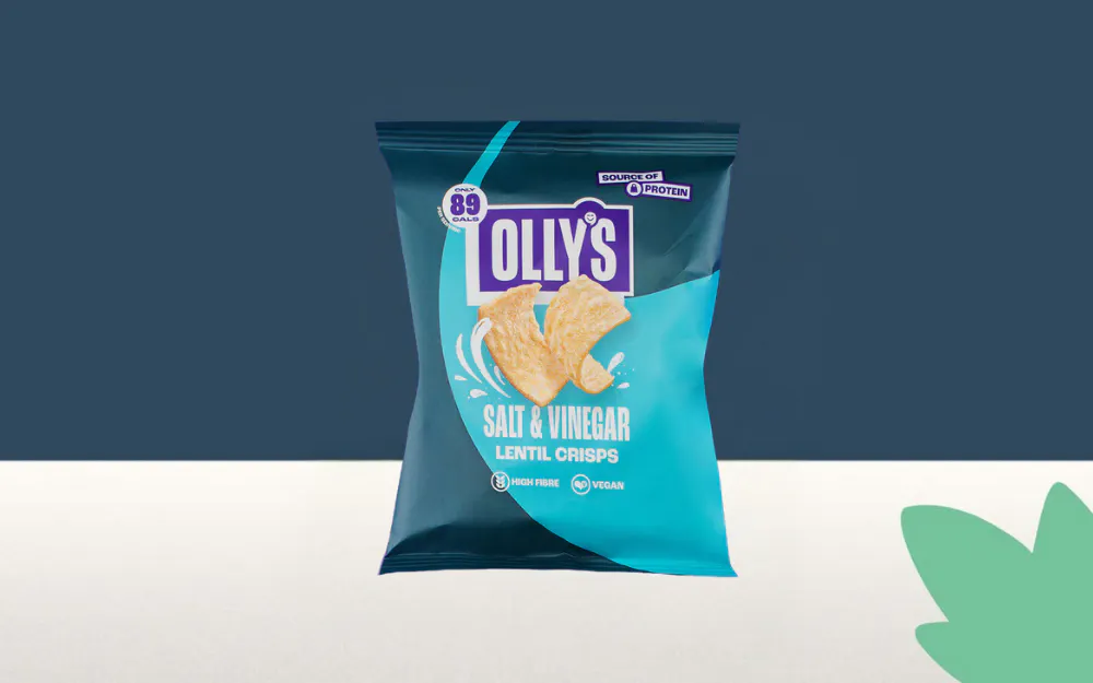 Olly's Salt & Vinegar Lentil Crisps