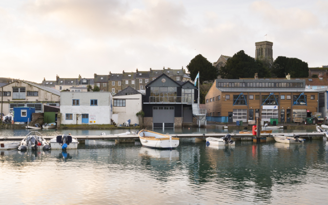 Salcombe Distillery in Devon boatyard