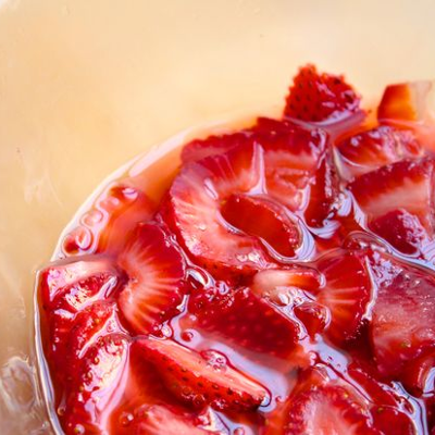 strawberry basil and lemon syrup