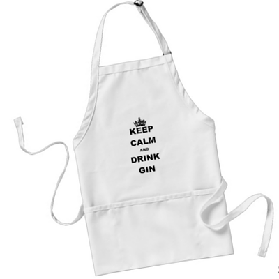 Keep Calm Drink Gin Apron Zazzle