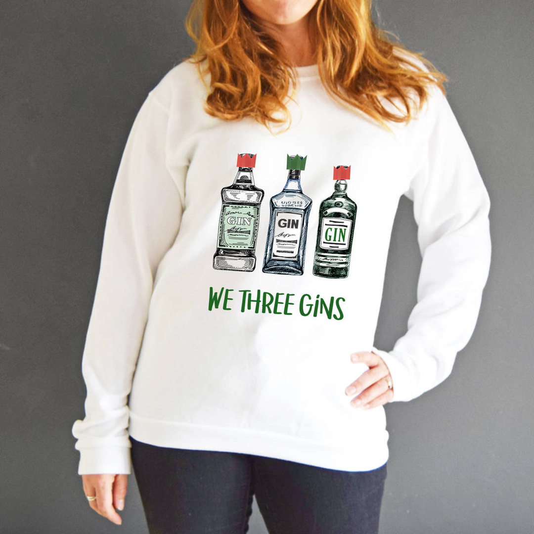 We Three Gins Nativity Christmas Jumper
