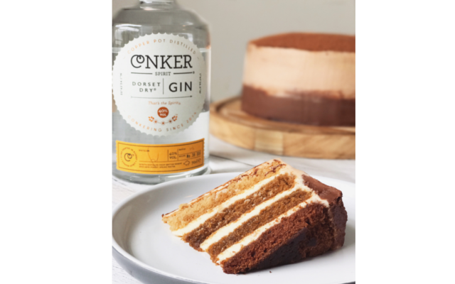 Conker gin cappuccino cake