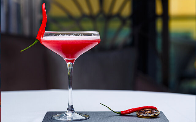 A spicy simple syrup is a delicious way to add flavour and heat to your cocktails